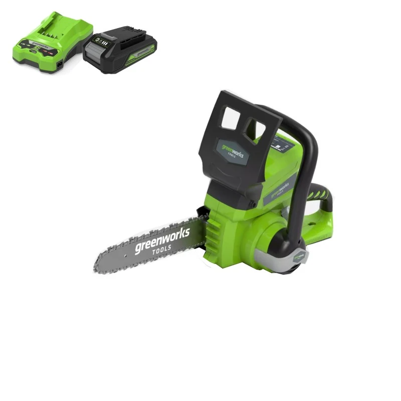 Greenworks Accu Kettingzaag 24V Incl Accu 2.0 AH En Lader 1 Greenworks Accu Kettingzaag 24V Incl Accu 2.0 AH En Lader